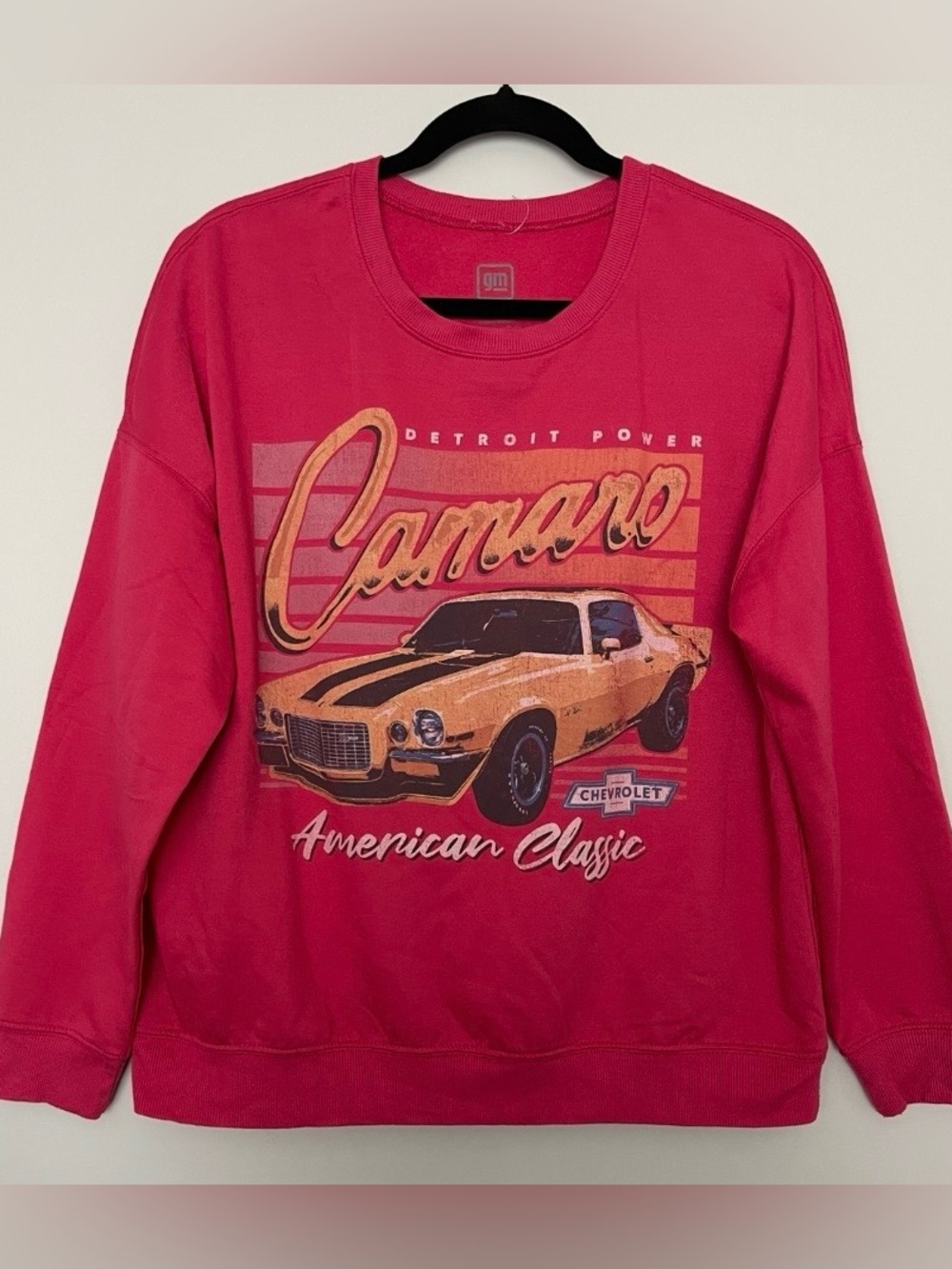 GM Official Licensed Product Camaro Graphic Crewneck Sweatshirt Womens Size L